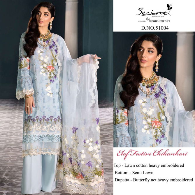 Serene Elaf Festive Chikankari Ethnic Wear Cotton Pakistani Salwar Kameez Collection